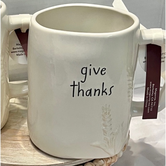 Rae Dunn Give thanks canister and mug - Picture 2 of 3